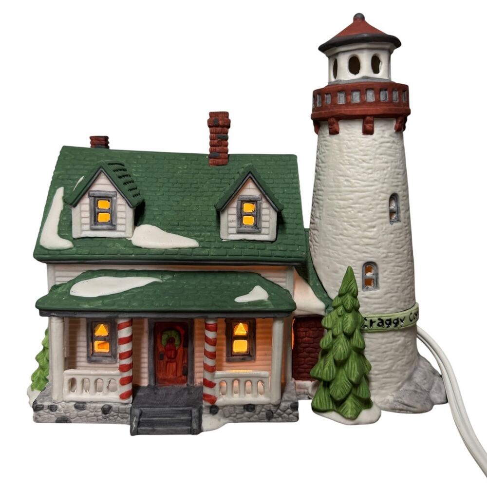 Department 56 Craggy Cove Lighthouse 59307 New England Village 1987 Vintage